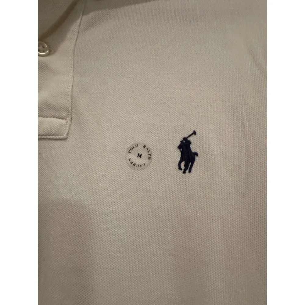 Ralph Lauren  Polo Shirt Men Medium's Chic Cream Classic Fit - Brand New